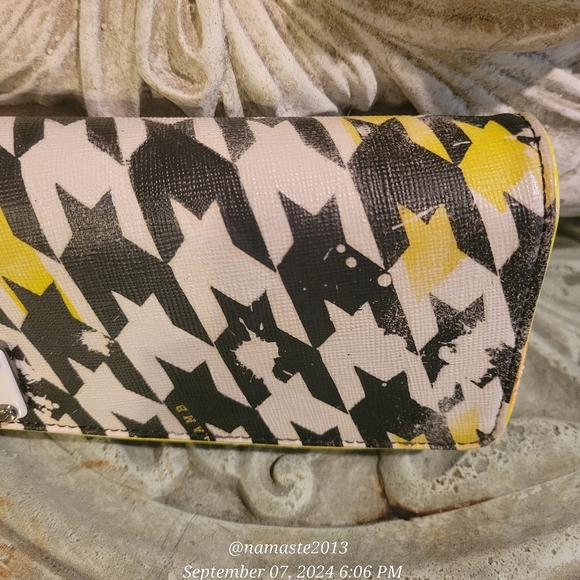 L.A.M.B. Gwen Stefani Acid Wash Wallet Leather Canvas Designer Celebrity #28 - Picture 11 of 13